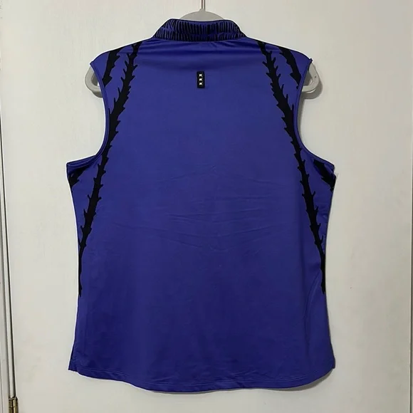 Jamie Sadock Blue Purple Graphic Zippered Tank Top - Picture 3 of 3